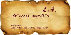 Lédeczi András névjegykártya
