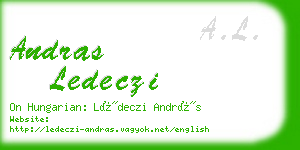 andras ledeczi business card